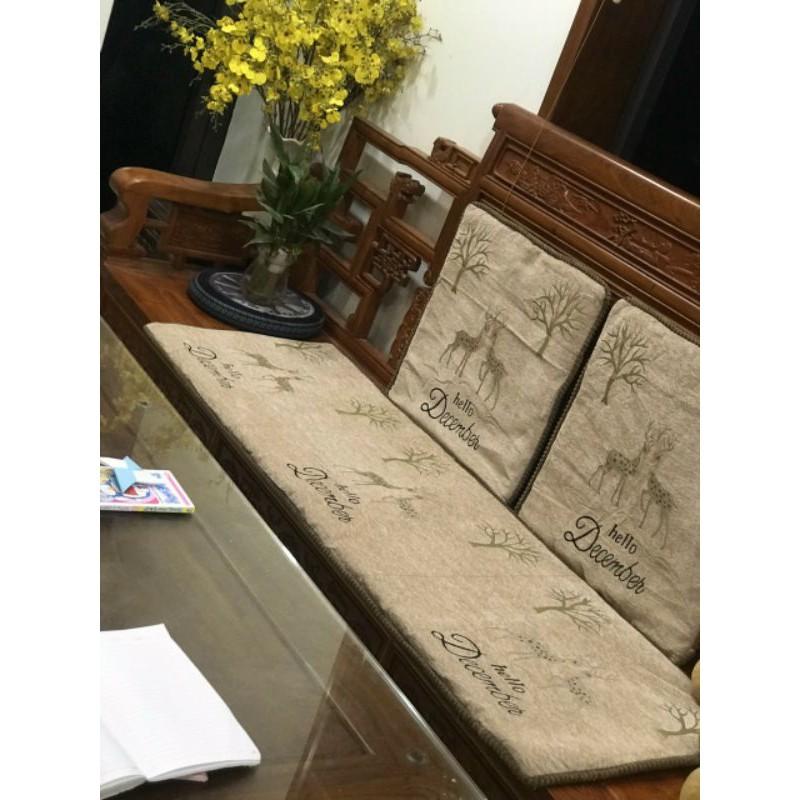 (Hàng chuẩn loại 1) Đệm Ghế , đệm ghế sofa ,Thảm Ghế nỉ Nhung Cao Cấp Trang Trí Tết Siêu Đẹp