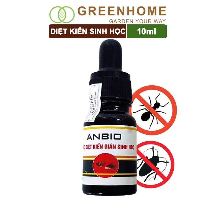 Thuốc diệt kiến gián sinh học Anbio, chai 10ml, an toàn, hiệu quả, tiết kiệm |Greenhome