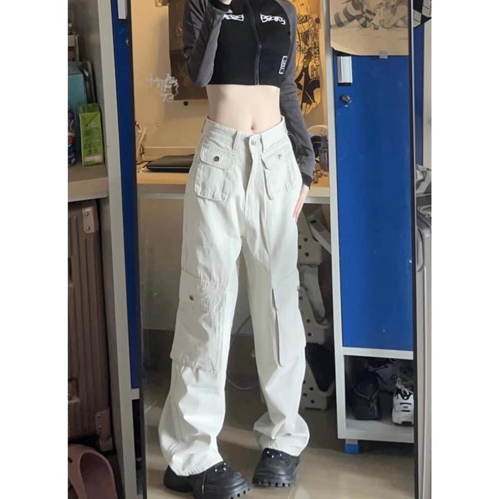 Quần kaki Cargo dài suông ống rộng 4 túi hộp màu trơn form nam nữ unisex - Quần baggy kaki style Ulzzang
