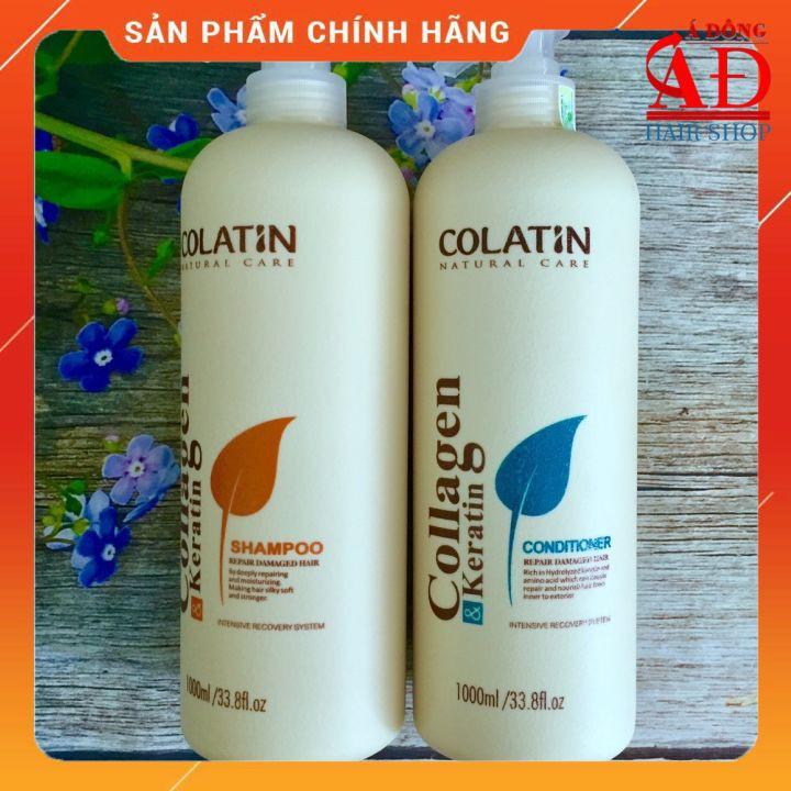 DẦU GỘI XẢ Ủ DƯỠNG TÓC COLATIN TINH CHẤT TƠ TẰM CHÍNH HÃNG CTY XUÂN THÌ