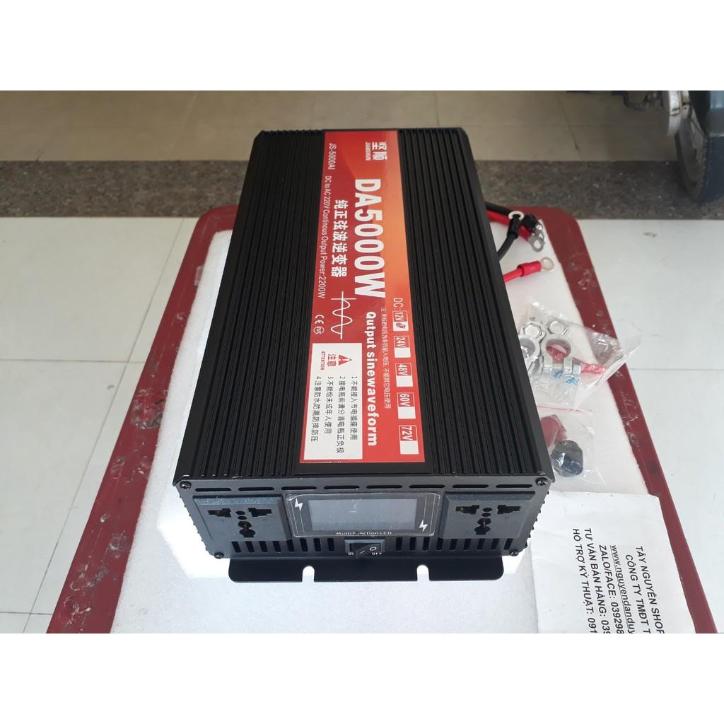 Bộ đổi nguồn inverter 12v/24V lên 220v 5000W Sóng Sin chuẩn -5000W INVERTER 5000W - HÀNG CHUẨN DA