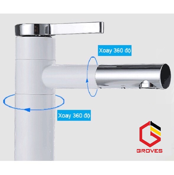 Vòi rửa mặt đa năng thân cao GR7011C