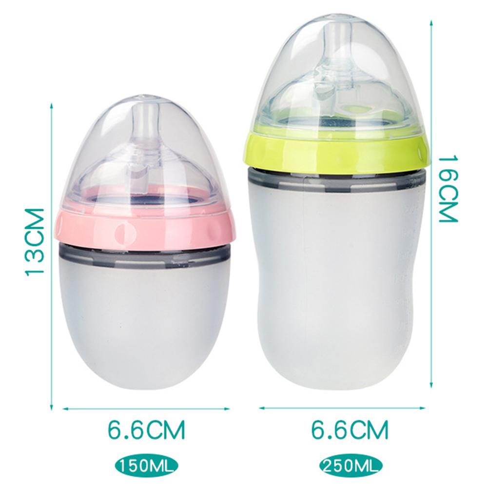 Bình Sữa Em Bé Cho Bé Ngực Bình Sữa Cổ Rộng Núm Vú Silicone Cho Ăn Cai Sữa Sữa Sữa Mẹ Cai Sữa Hiện Vật