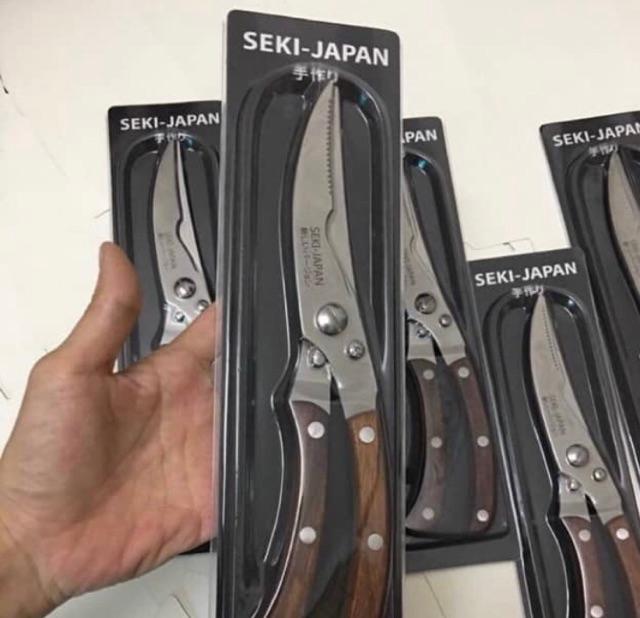 Kéo cắt gà vịt cán gỗ SEKI JAPAN-9282