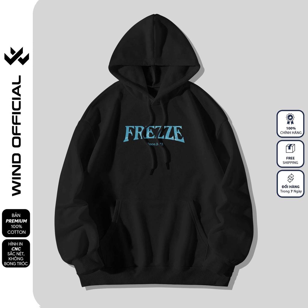 Áo hoodie unisex form rộng WIND bản Premium nỉ ngoại ICE nam nữ oversize ulzzang