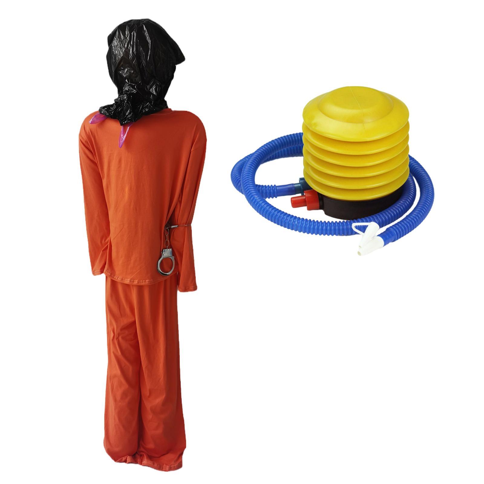 Halloween Scary Prison Uniform Prisoner Costumes for Cosplay Graveyard Scene