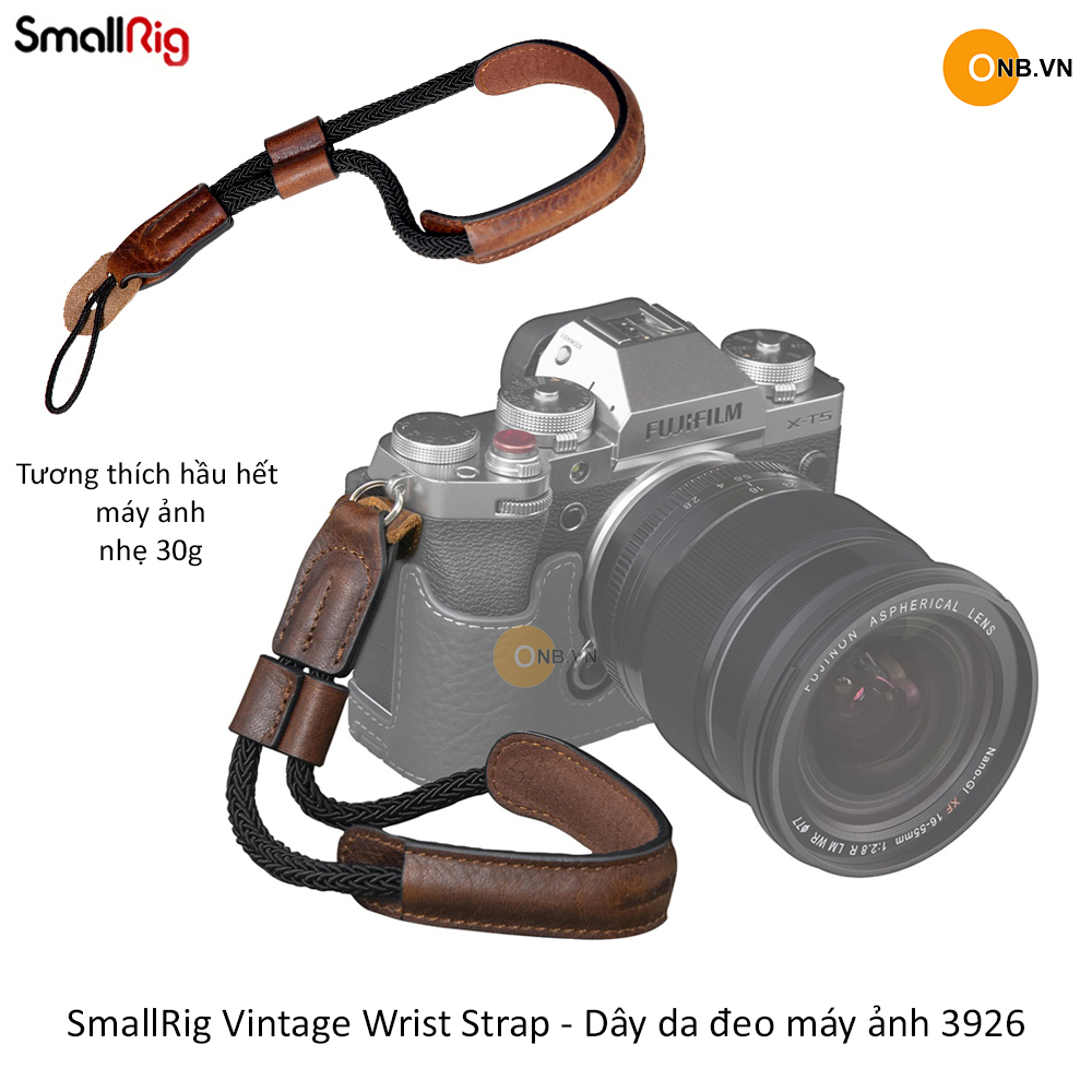 SmallRig Vintage Wrist Strap - Dây da đeo máy ảnh 3926