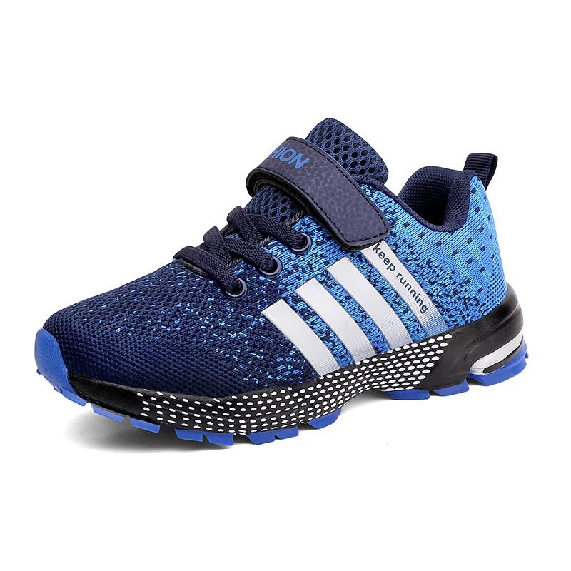 Giày Sneakers Thời Trang Cho Trẻ Em Lưới Thoáng Khí Chạy Bộ Trẻ Em Đi Tenis Học Giày Bé Gái Bé Trai Thể Thao Nhẹ 8 Đến 12 Năm Color: 8702KIDS-Blue Shoe Size: 33