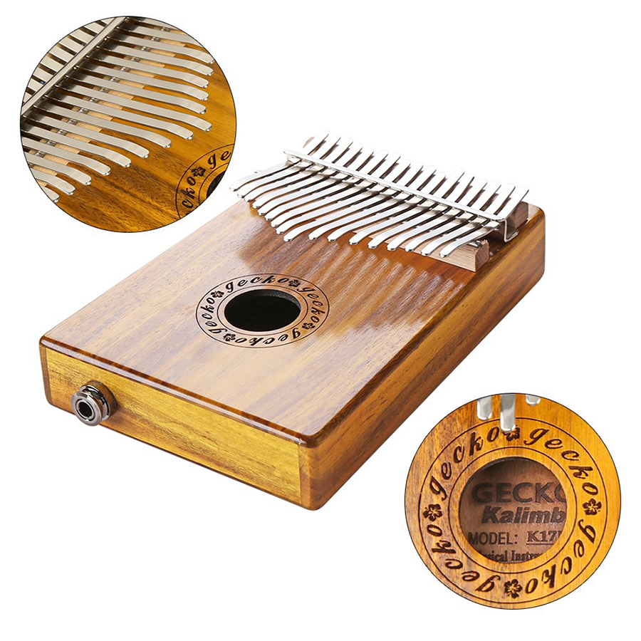 Đàn Kalimba 17 Phím Gỗ Koa Gecko K17KEQ (Có EQ)