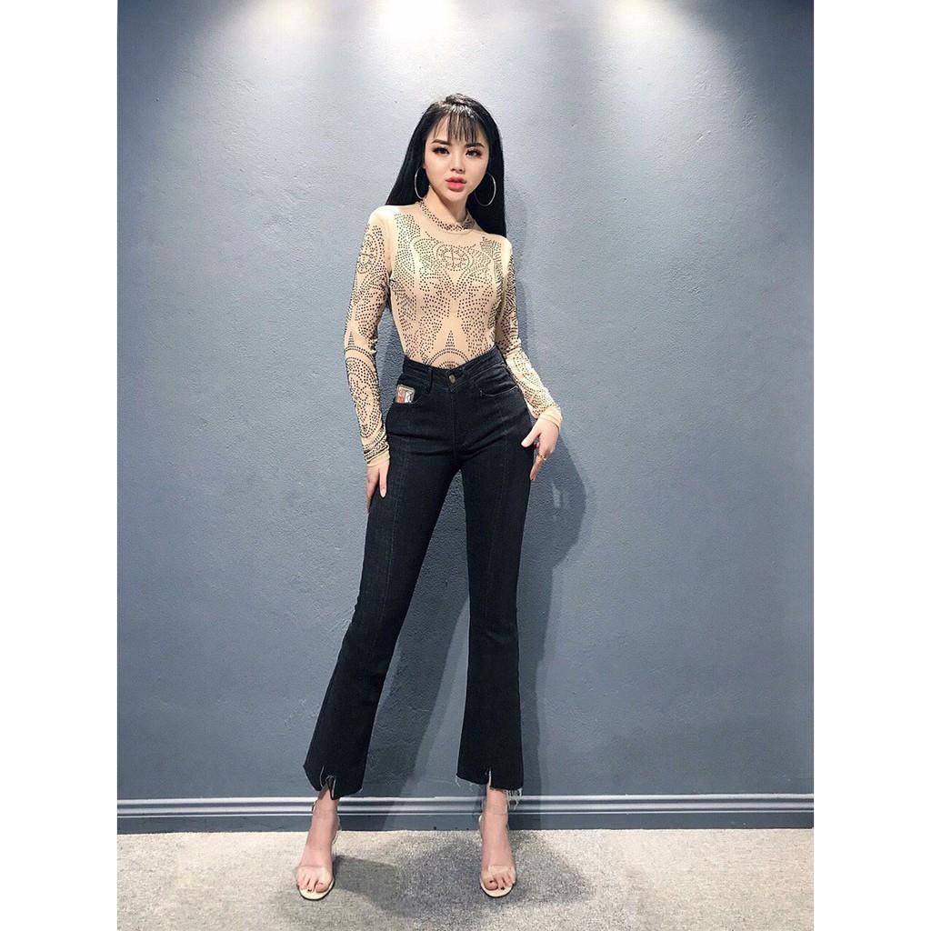 QUẦN JEAN NỮ ỐNG LOE PHONG CÁCH THỜI TRANG MỚI NHẤT 2019 QJ22
