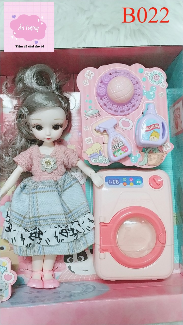 Đồ chơi bé gái - Đồ chơi búp bê- Hộp búp bê Barbie, búp bê BJD khớp xoay kèm phụ kiện xe đẩy, cún con,...