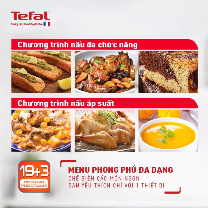 Nồi áp suất điện đa năng 5L cao tần Tefal CY638868 - Hàng chính hãng