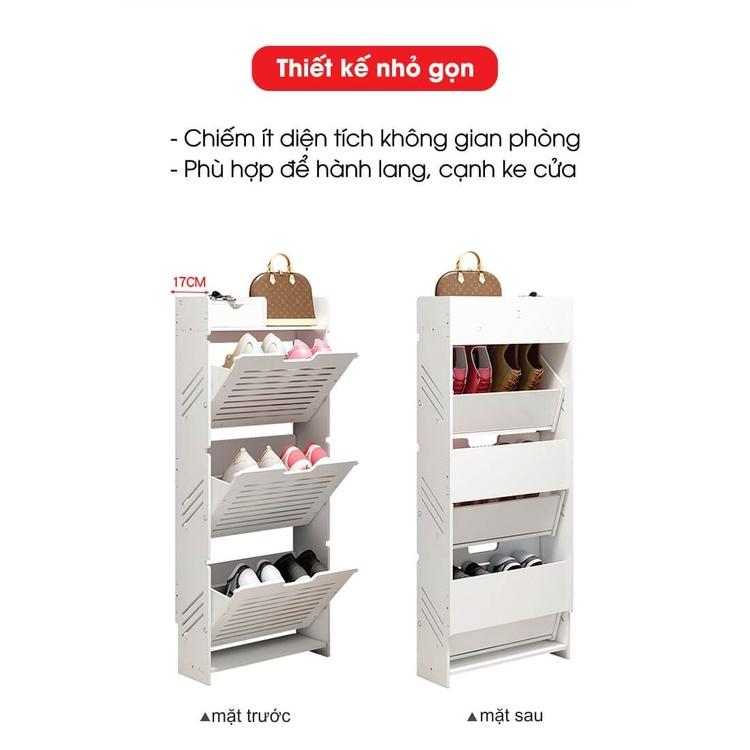 Tủ giày thông minh tháo lắp ghép dễ dàng, chất liệu gỗ nhựa cao cấp chống ẩm mốc,mỗi mọt, cong vênh