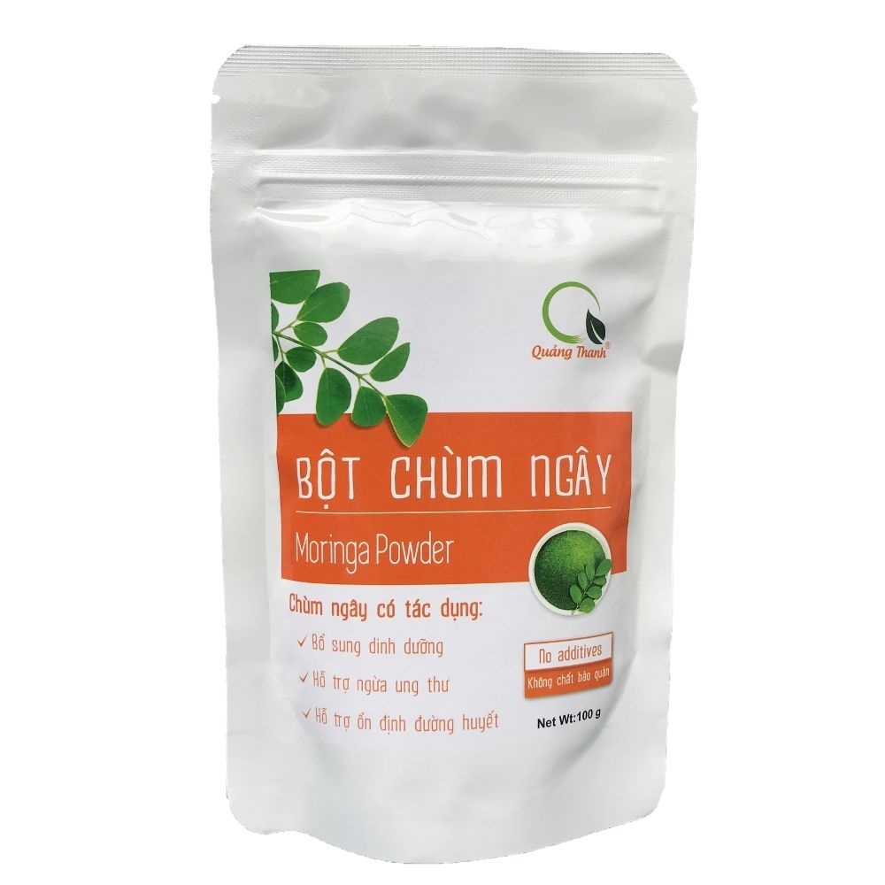 Bột Chùm Ngây Quảng Thanh gói 100g bổ sung dinh dưỡng - phòng ngừa ung thư - ổn định đường huyết