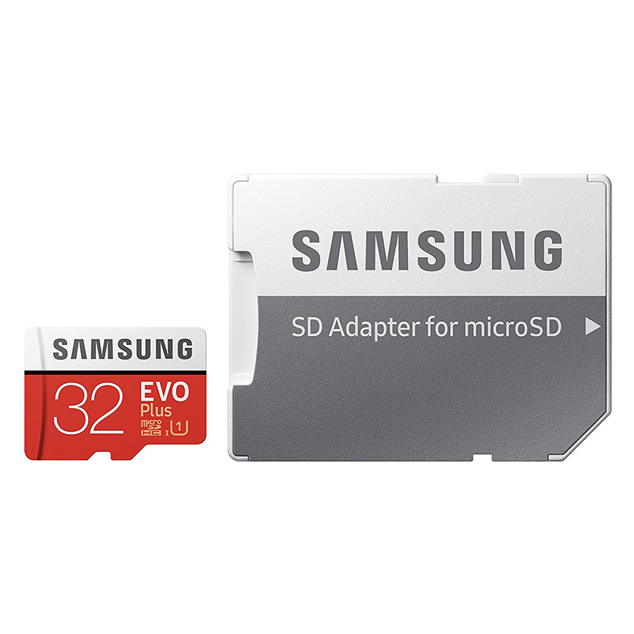 Thẻ Nhớ Micro SD Samsung Evo Plus U1 32GB Class 10 - 95MB/s (Kèm Adapter) - Hàng Chính Hãng