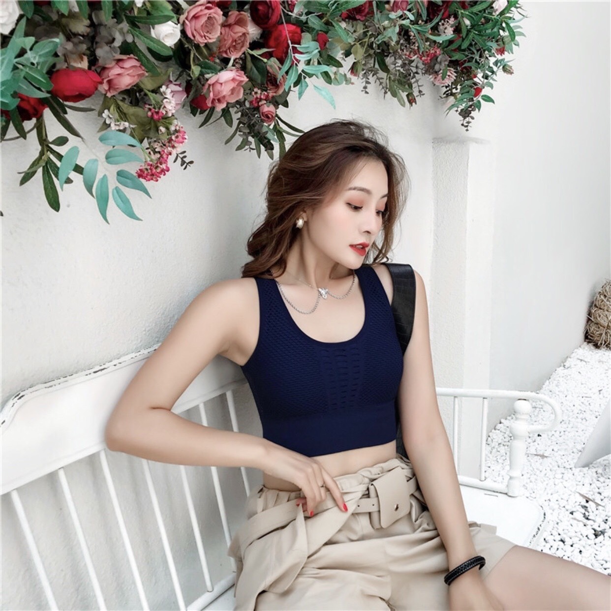 ÁO BRA CROPTOP THỂ THAO CÁ TÍNH NĂNG ĐỘNG MÚT VỪA