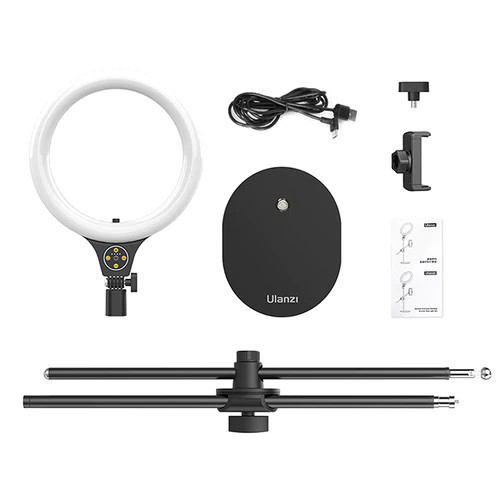 Bộ Đèn Vòng Giá Đỡ Chụp Ảnh Trên Cao - Ulanzi Desktop Overhead Shooting Bracket Ring Light Set - Hàng Chính Hãng