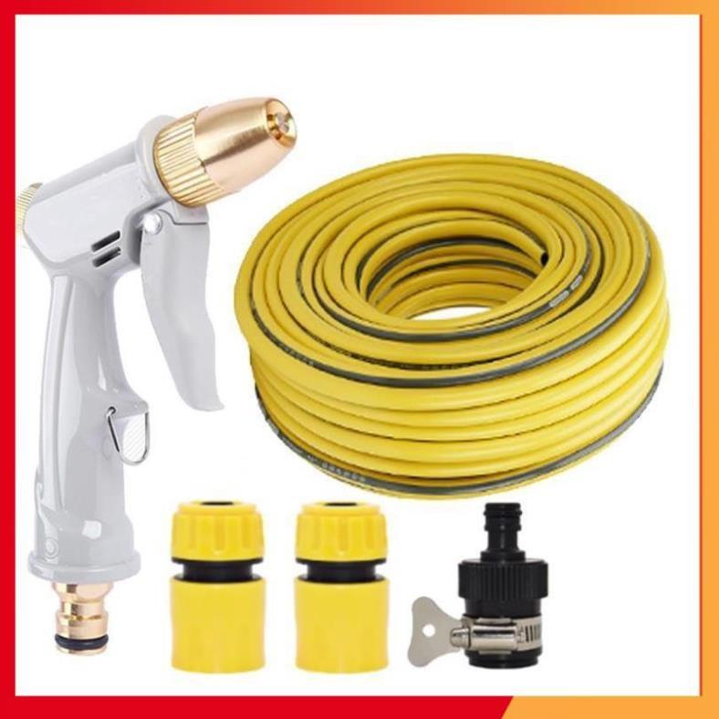 Bộ dây vòi xịt nước rửa xe, tưới cây tăng áp 3 lần, loại 3-5m 206846