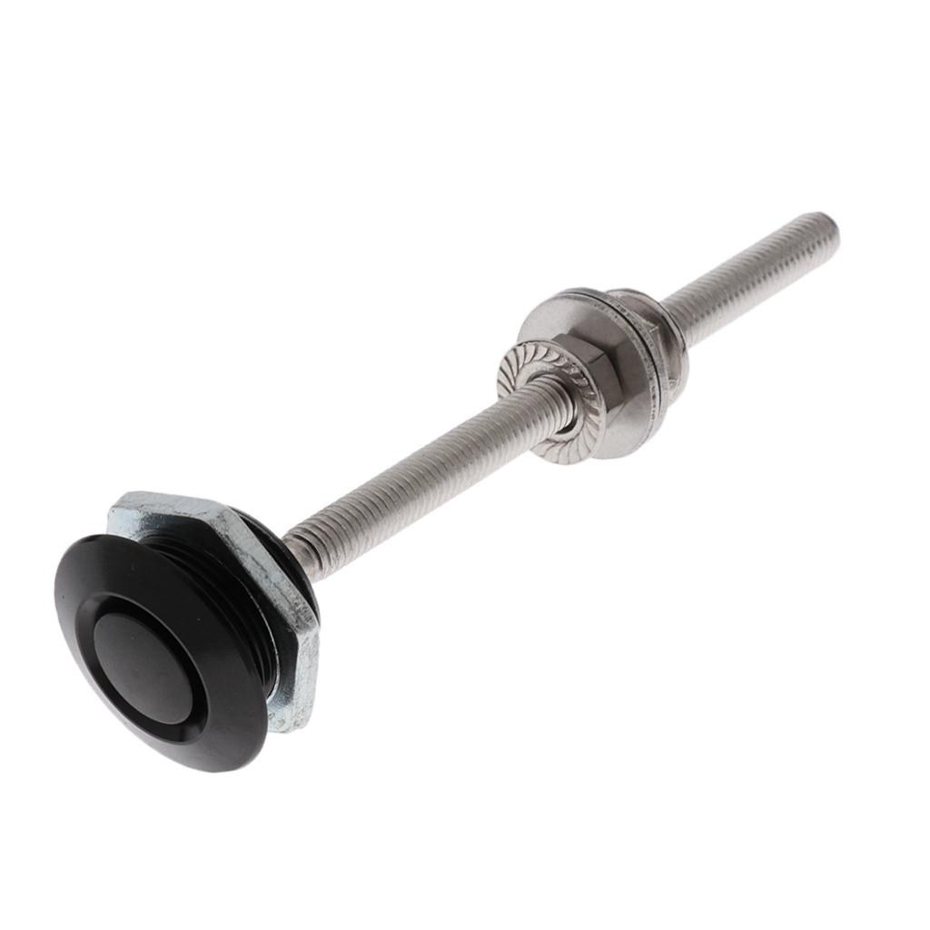 Pair Aluminum Alloy Bonnet Hood Pin Lock Quick Release Universal Black