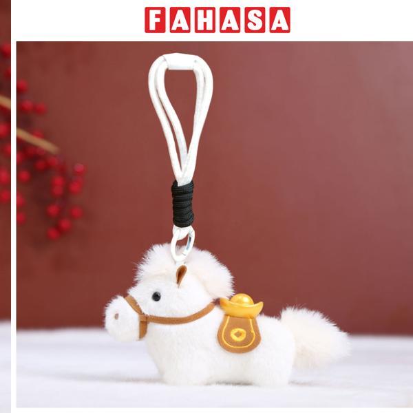 Móc Treo Thú Bông Ngựa - Mã Đáo Thành Công - Tết Bính Ngọ 2026 - XM01 - Màu Trắng