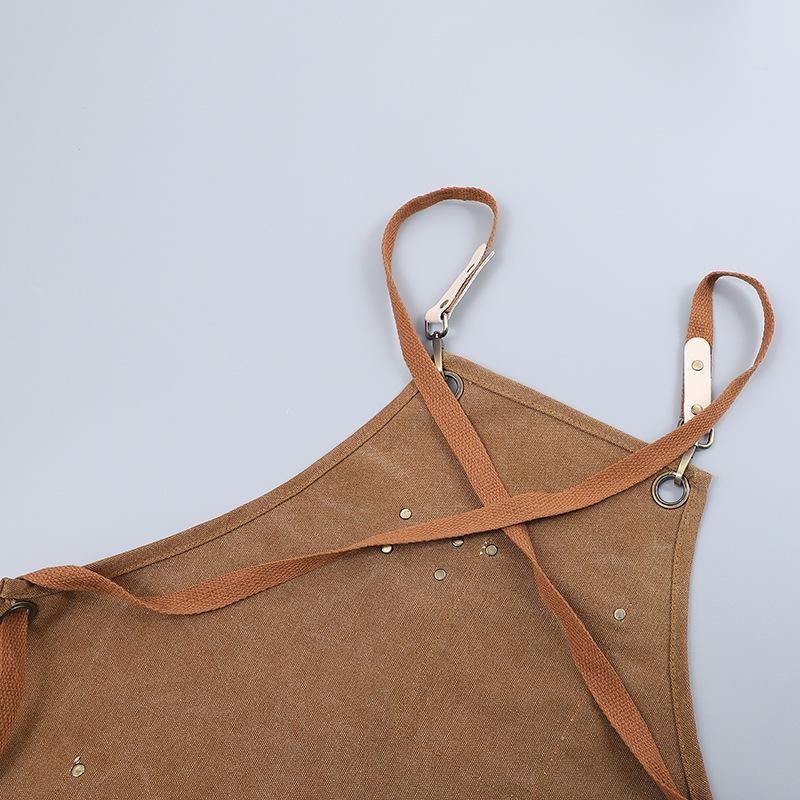 Bông apron apron denim tạp dề làm sạch nhà bếp làm việc nhà làm việc quần áo nửa chiều dài