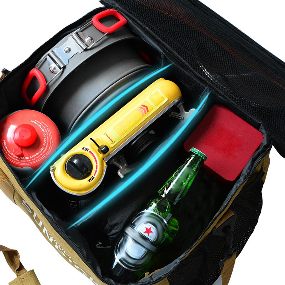 Túi lưu trữ cắm trại ngoài trời di động, dã ngoại, vải Oxford, dung tích lớn