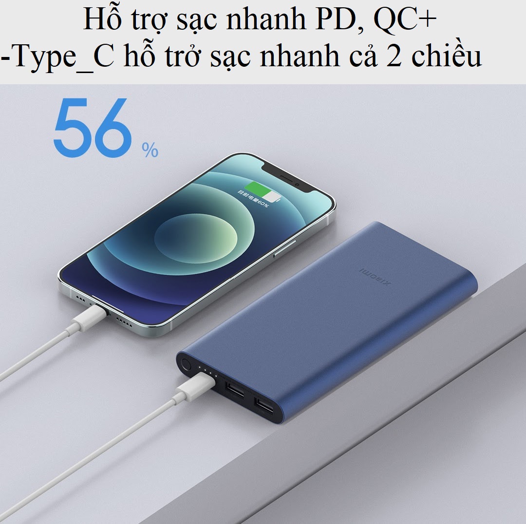 Pin dự phòng sạc nhanh 22.5W 10.000mAh 3 cổng Xiaomi PB100DZM _ hàng chính hãng