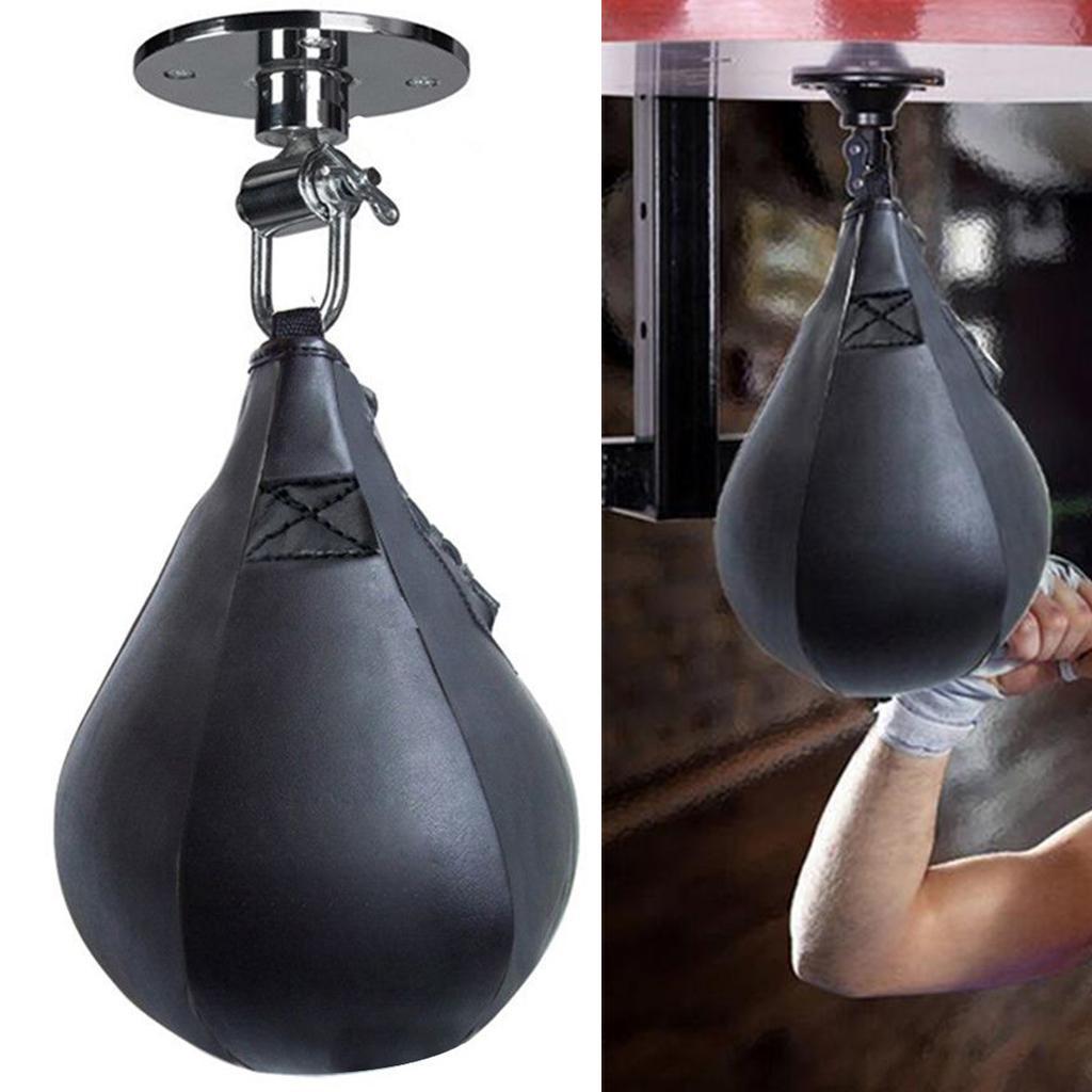 PU Leather Ball Boxing MMA Thai caseing Thai Training Punching Striking Bag Hanging Swivel Hook Hanger Workout Kicking ball Punch Bag