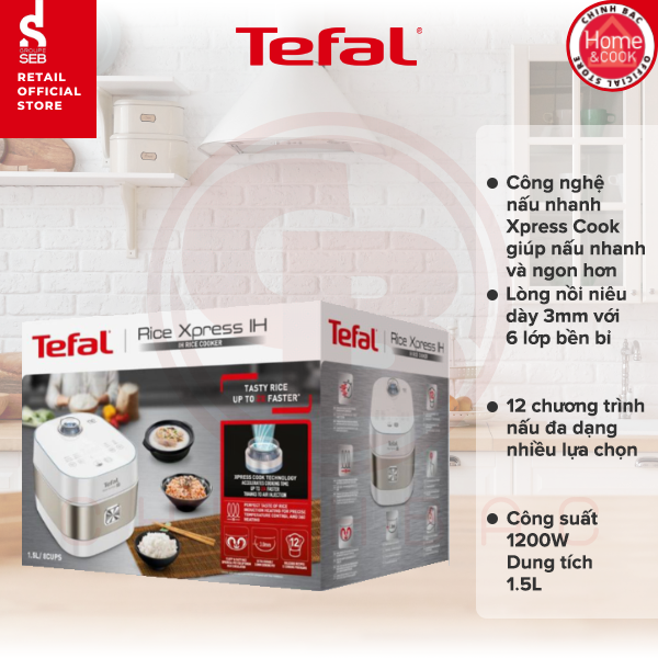 [Tefal] Nồi cơm điện tử cao tần Tefal RK762168 - Hàng chính hãng