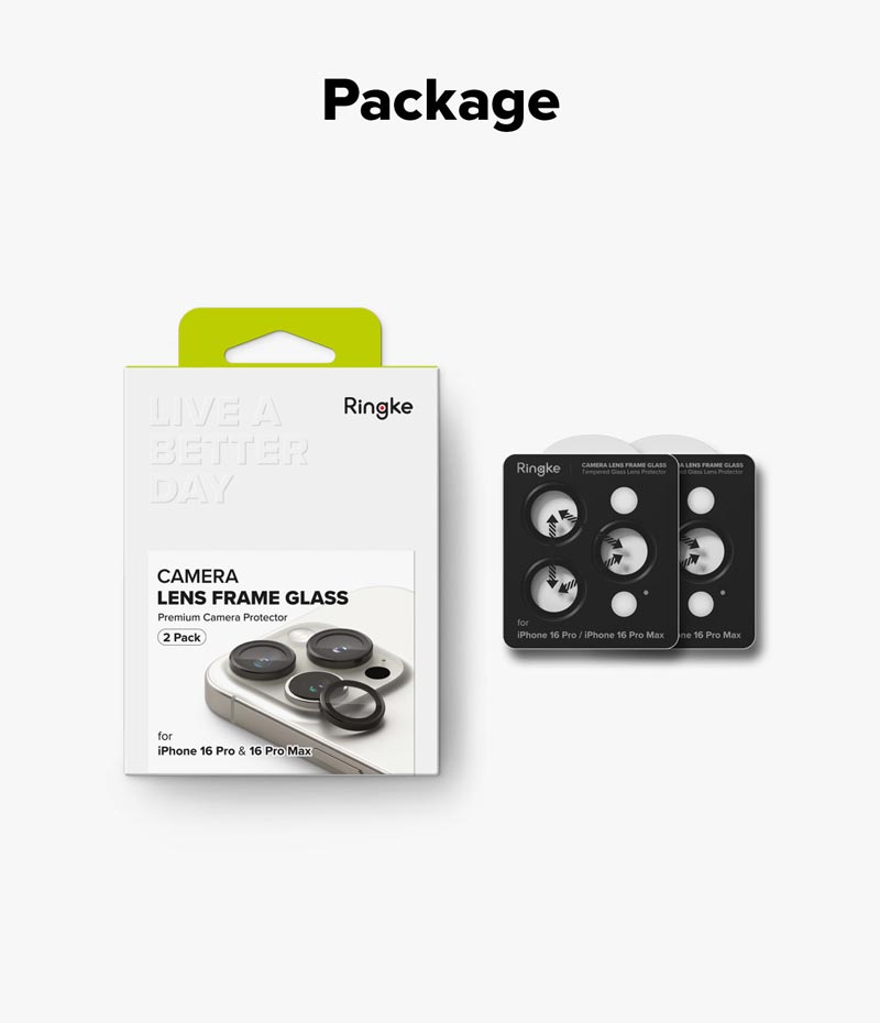 [Combo 2] Dán camera cho iPhone 16 Pro Max / iPhone 16 Pro / 16 Plus / 16 RINGKE Camera Lens Frame Glass - Hàng Chính Hãng