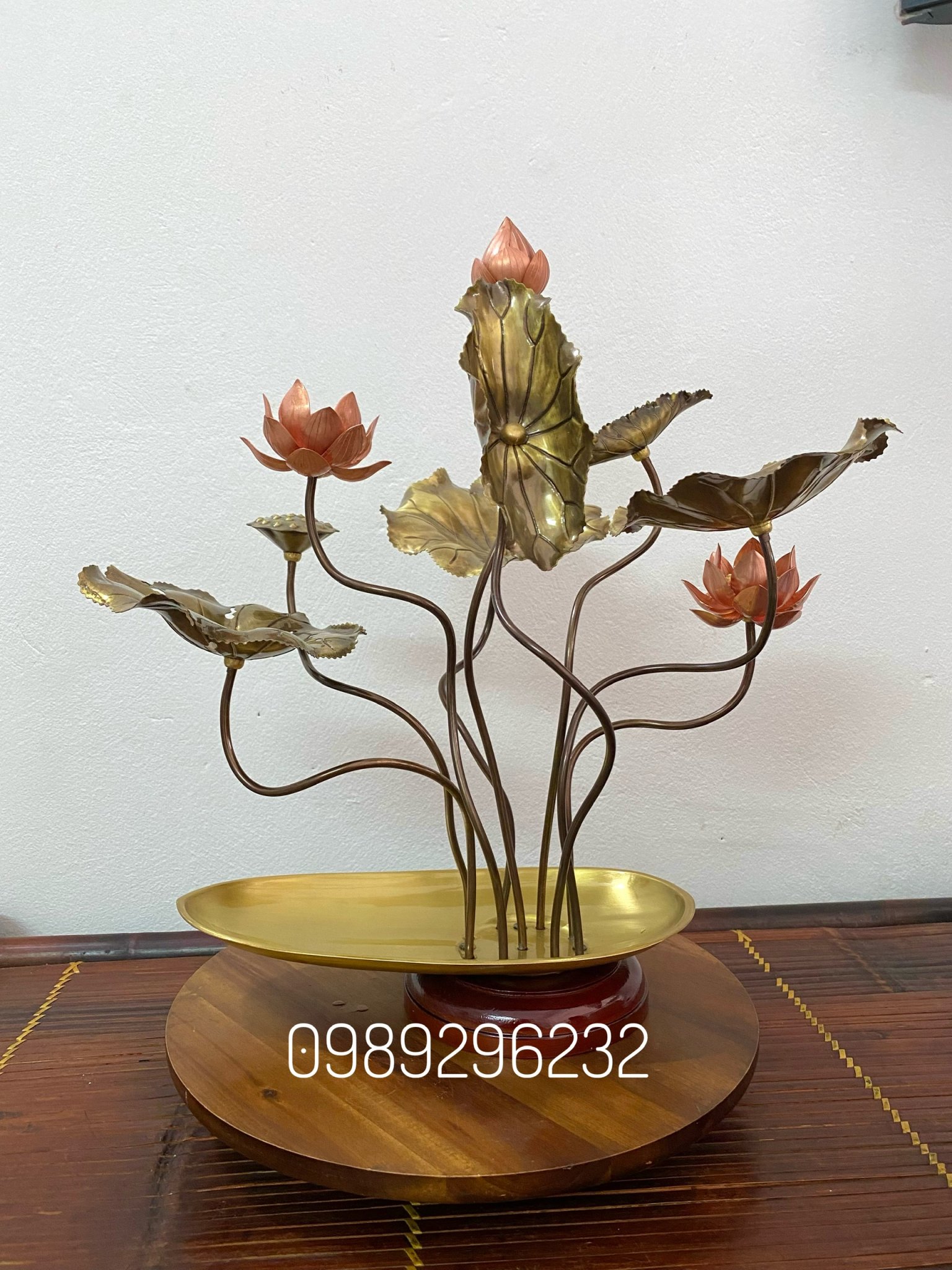 Chậu hoa Sen bằng đồng nguyên chất