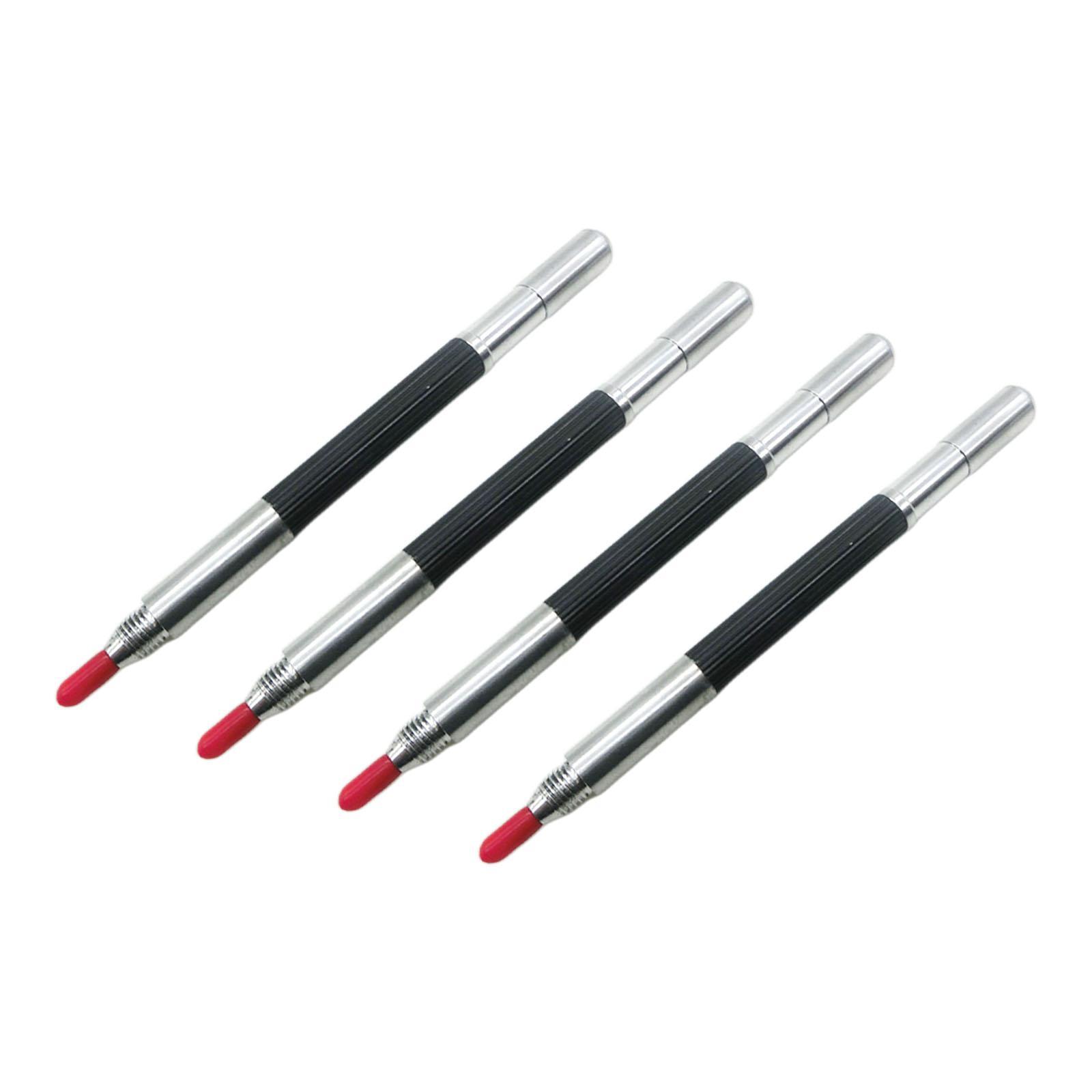 4 Pieces Portable Hardness Engraving Pen Double Head Glass Marker Multifunctional Tungsten Carbide Tip Scriber Pens for Wood Metal Glass