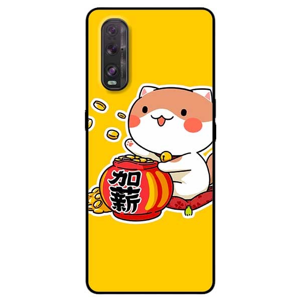 Ốp lưng dành cho Oppo Find X2 mẫu Mèo May Mắn 6