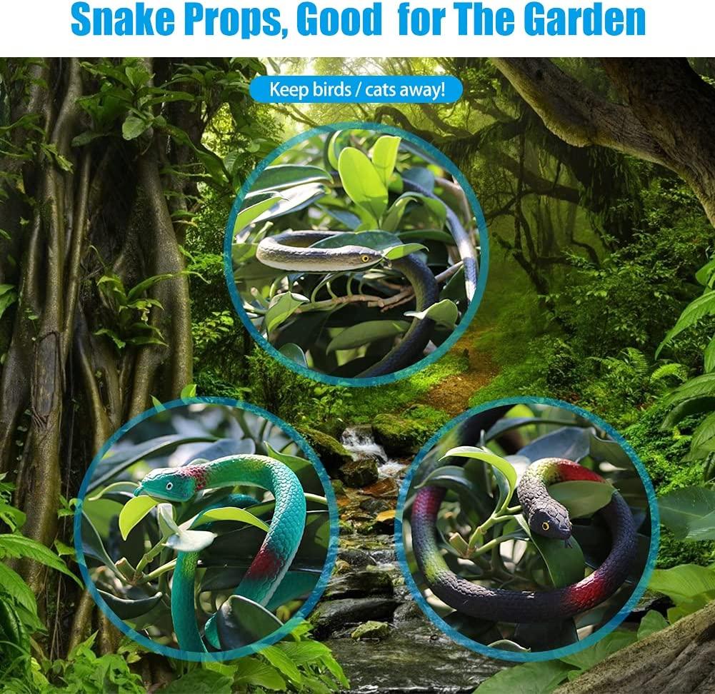 Bộ 3 Thực Tế Con Rắn Cao Su Lớn Rắn Cao Su Đồ Chơi Chơi Khăm, Trang Trí Halloween