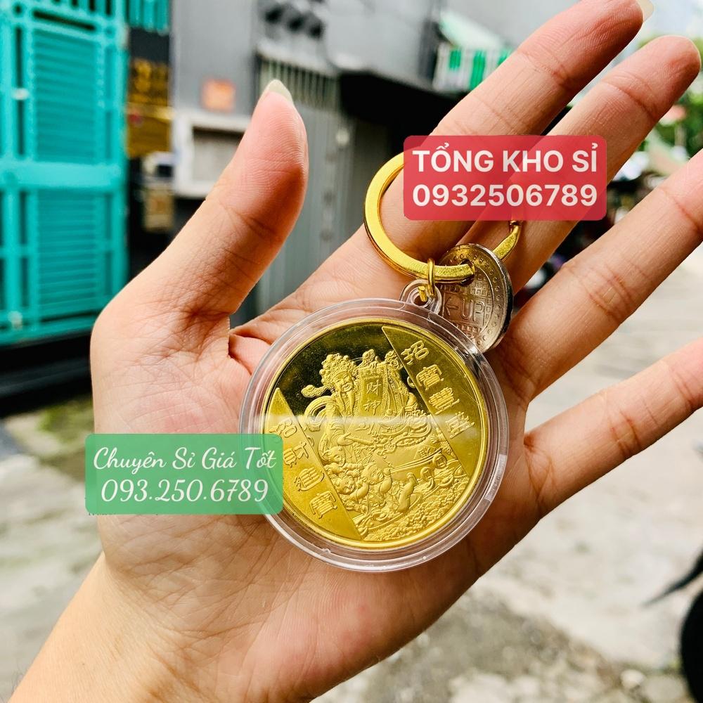 Móc treo chìa khóa xe máy oto Đồng xu thần tài hút lộc may mắn - PASA COLLECTION