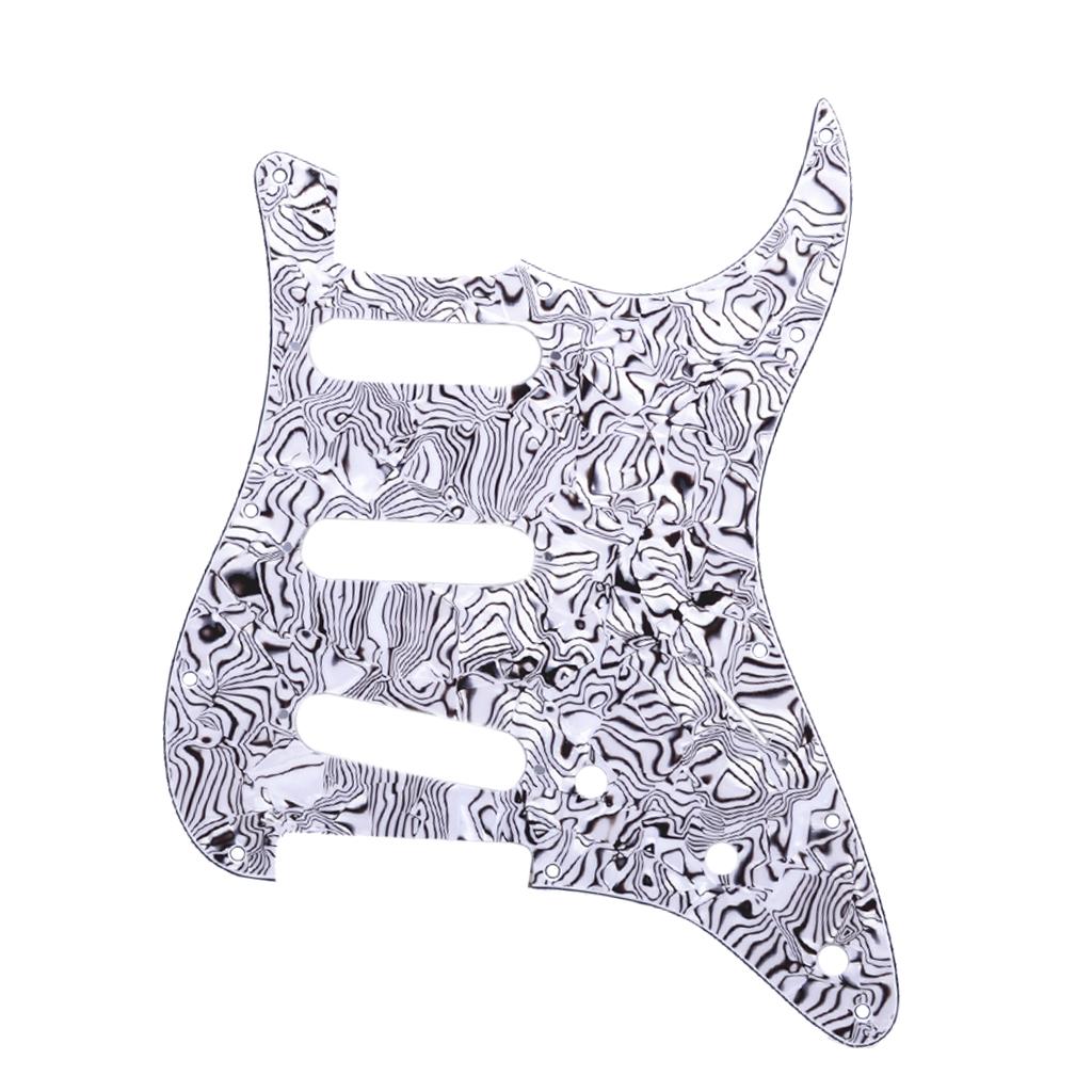 Electric Guitar Pickguard 3-Ply SSS Scratch Plate For ST SQ Strat Style Guitars