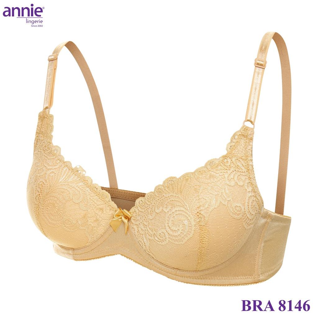 Áo ngực ren mút dày push up cao cấp annie bra 8146 tạo dáng, nâng ngực sexy, vải lót cotton thoáng mát thấm hút mồ hôi