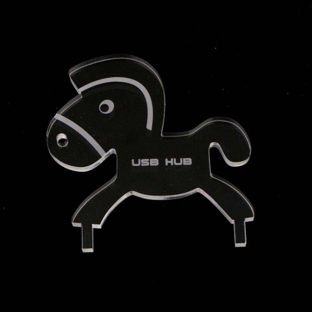 High Port USB 2.0 Multi HUB Splitter Expansion w/Led Light for PC