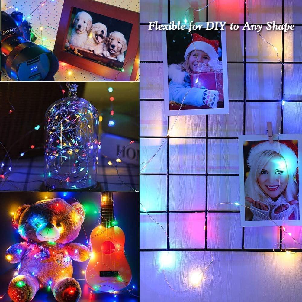 Đèn dây năng lượng mặt trời ngoài trời, 12m 100 đèn LED không thấm nước năng lượng mặt trời Giáng sinh cổ tích 8 chế độ Đèn trang trí cho sân vườn Tiệc cưới tại nhà