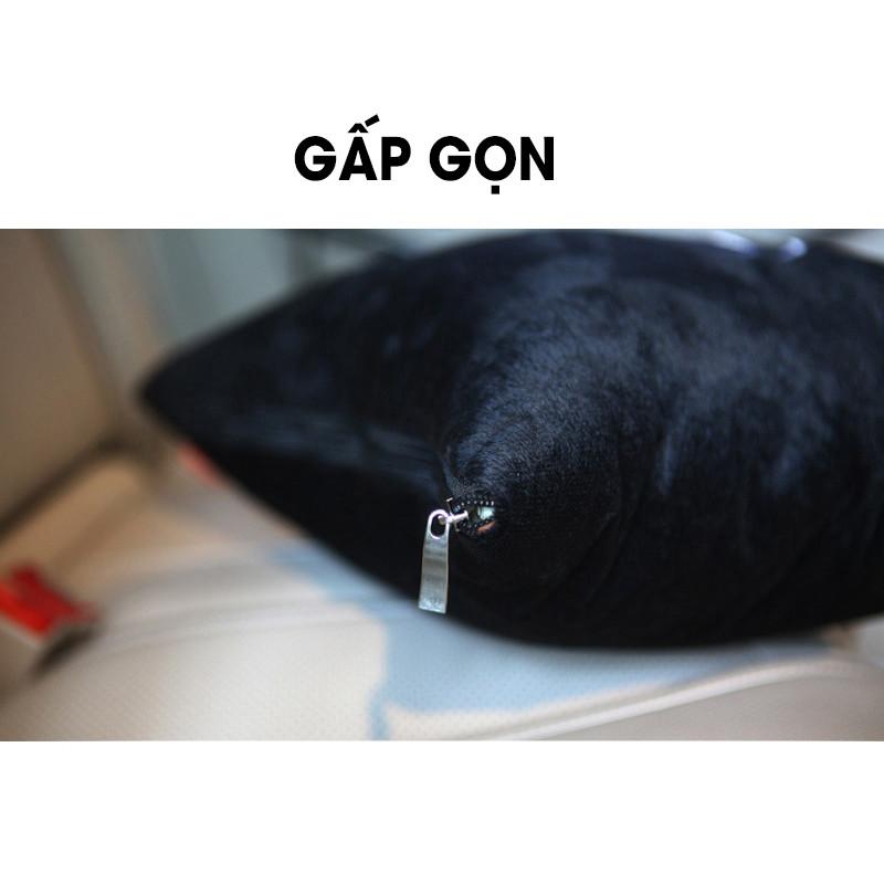 Gối và chăn (mền) 2 trong 1 (logo HÃNG XE) - Sử dụng làm tựa lưng, chăn đắp văn phòng hoặc ô tô tiện dụng