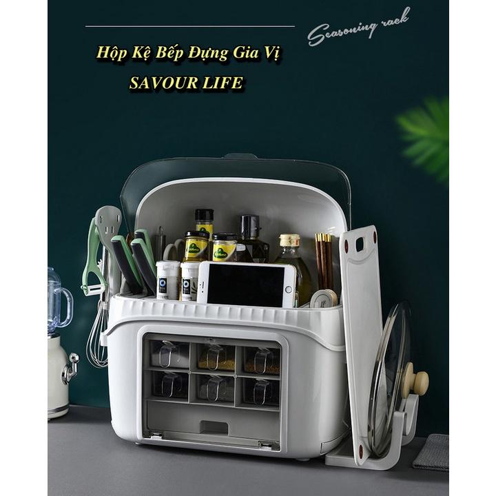 Kệ Đựng Gia Vị Để Bàn 2 Tầng Nhà Bếp SAVOUR LIFE