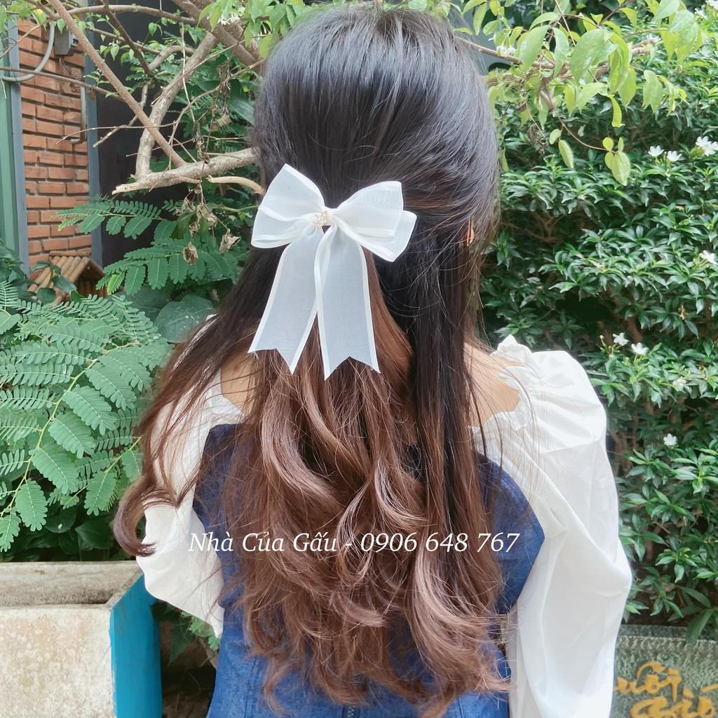 Kẹp tóc nơ 4 màu handmade xịn xò KN02 để chị em đi chơi nè