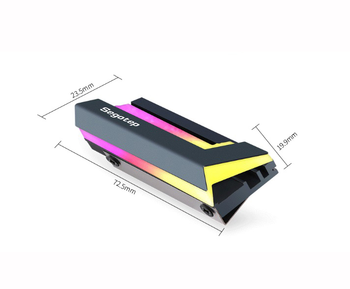 Tản nhiệt SSD M2 Segotep Led RGB dùng cho ổ SSD M2 chuẩn 2280 - Hàng nhập khẩu