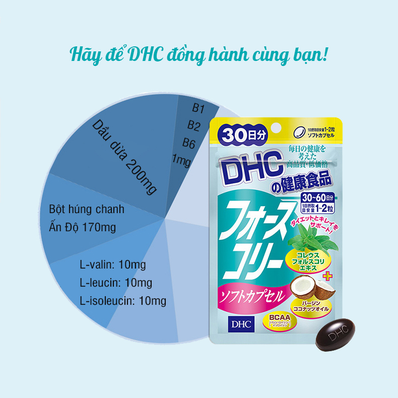 Viên uống giảm cân DHC Nhật Bản duy trì vóc dáng bổ sung dầu dừa làm đẹp da JN-DHC-FOR
