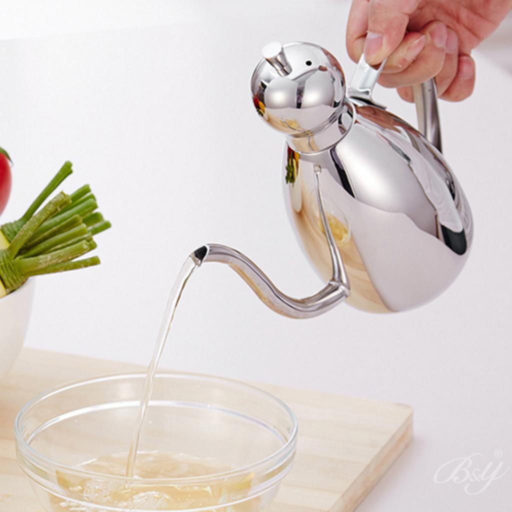 2PCS Stainless Steel 0.6L Olive Oil Drizzler Cruet / Bottle / Dispenser