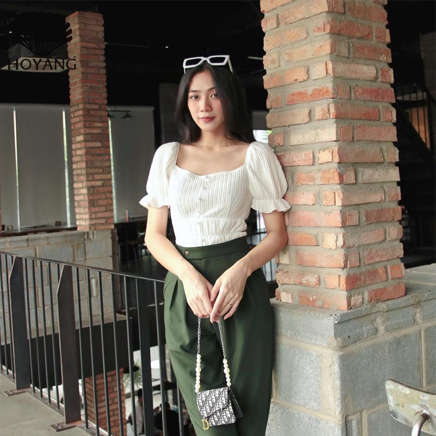 Áo Thun Gân Tay Bèo Nền Nã HOYANG A197