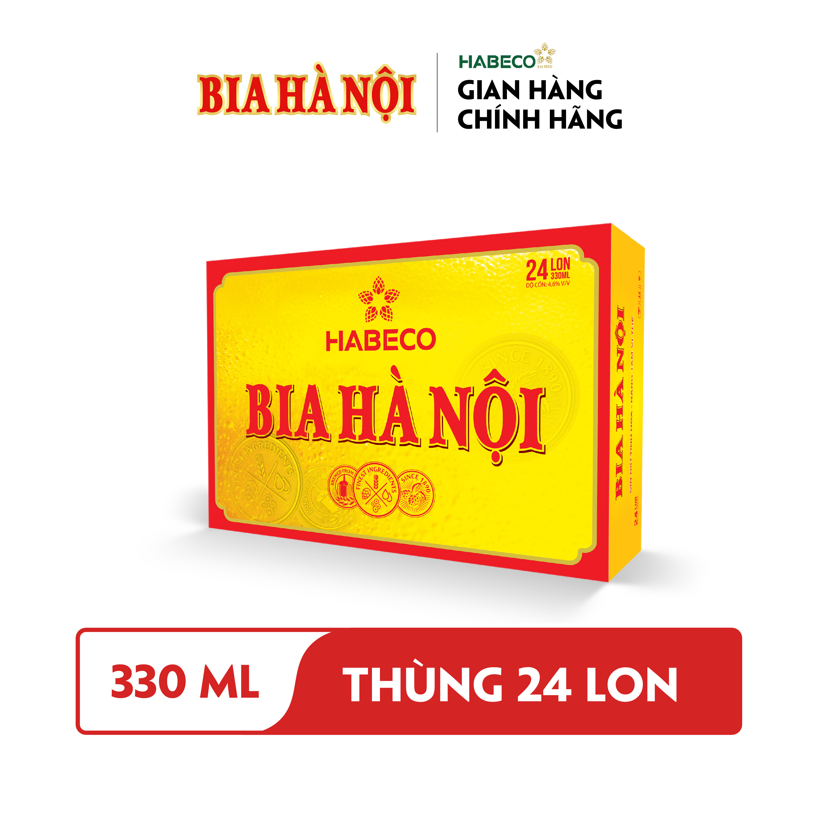 Combo 2 Thùng Bia Hà Nội - Thùng 24 lon 330ml