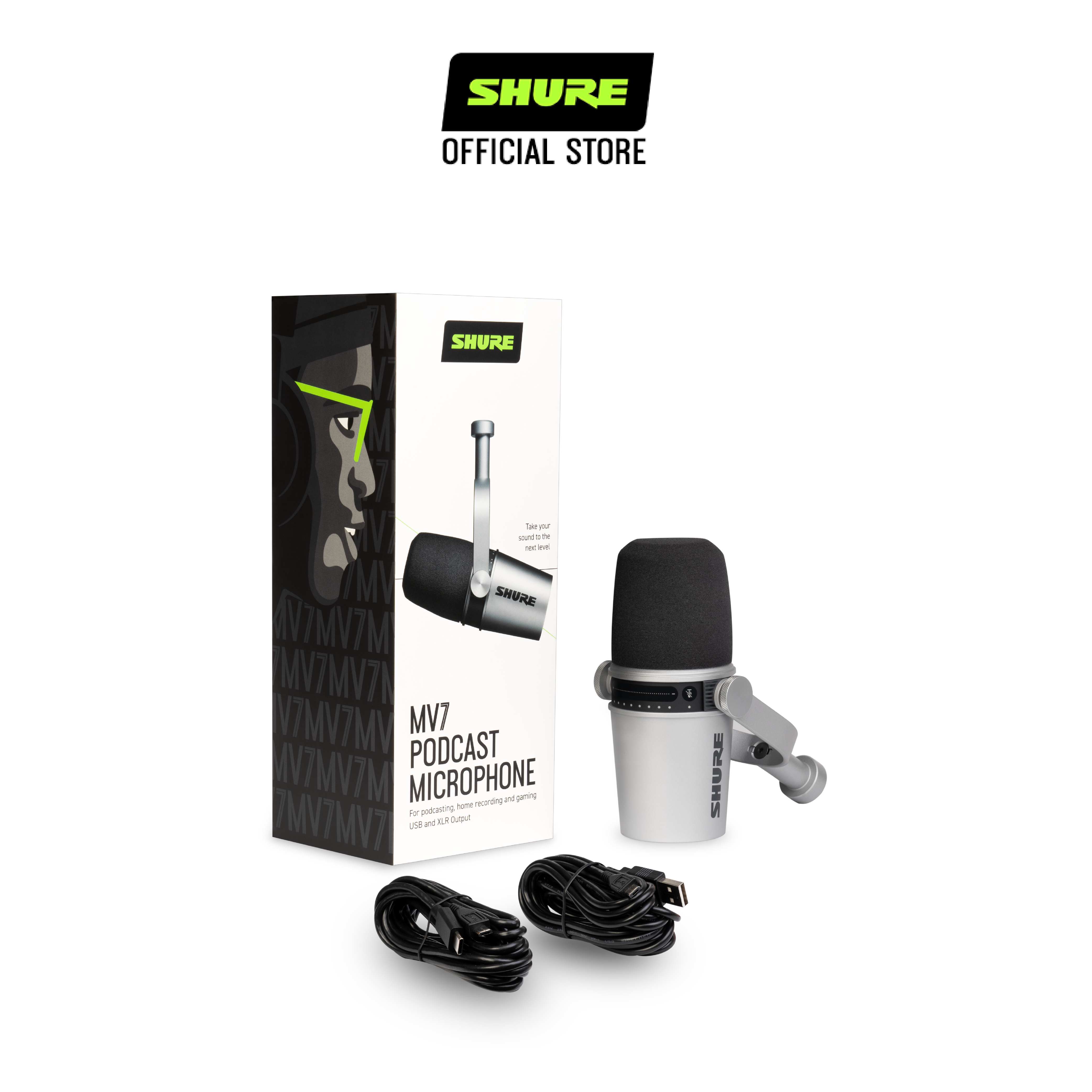Micro Podcast Shure MV7 - Hàng Chính Hãng