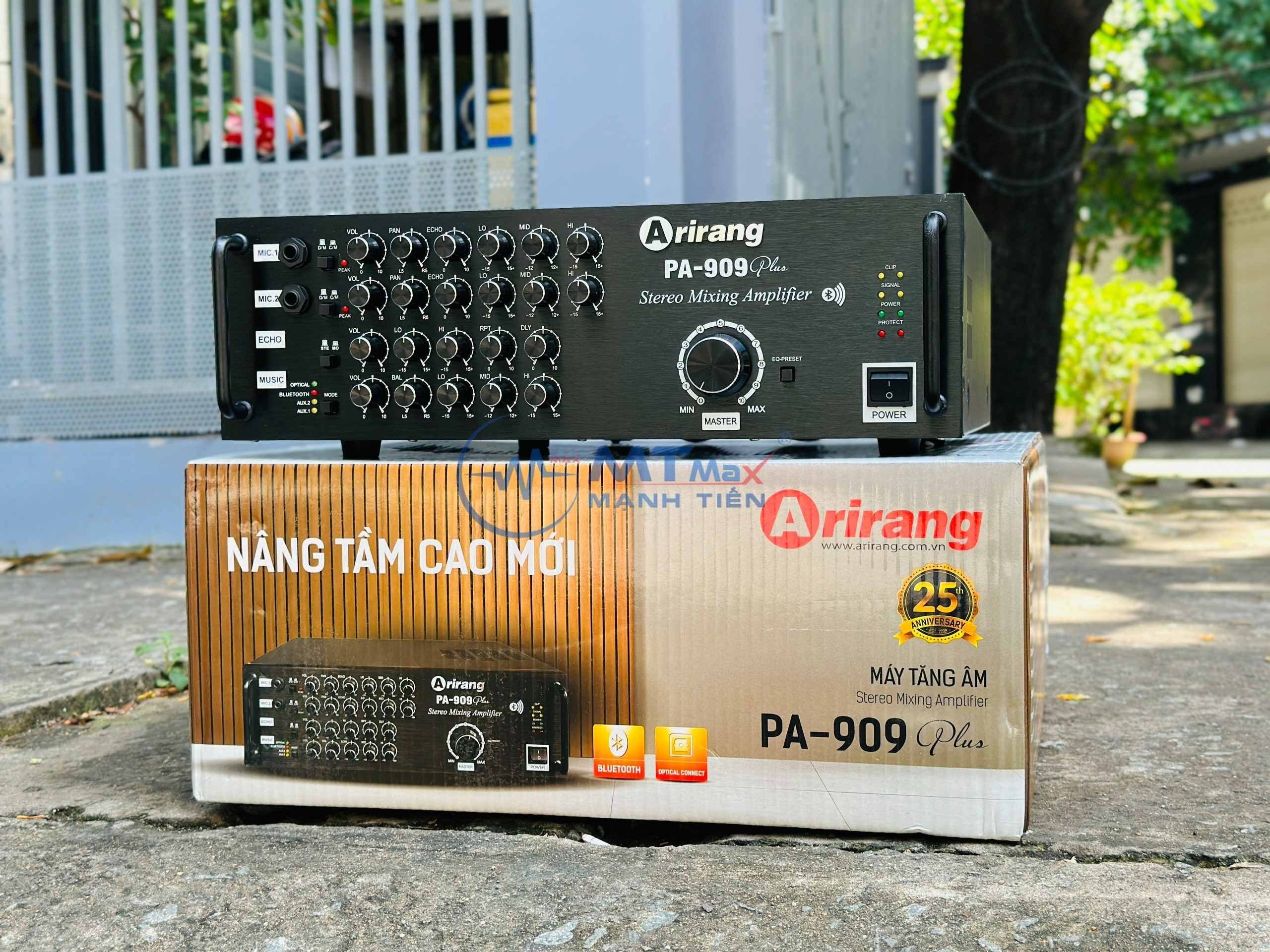 Amply Karaoke Arirang PA909 Plus - 2 Kênh Công Suất Lớn 500W Chuyên Dùng Hát Karaoke, Nghe Nhạc Hàng chính hãng