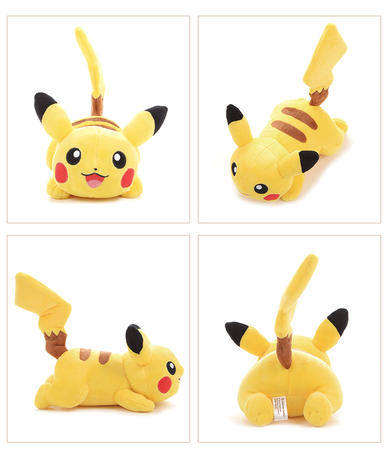 Gấu bông Pikachu nằm mềm mịn siêu dễ thương (20cm---&gt;90cm) Gối ôm Pikachu cute đáng yêu cao cấp, vải miniso 4 chiều mềm êm an toàn cho trẻ nhỏ